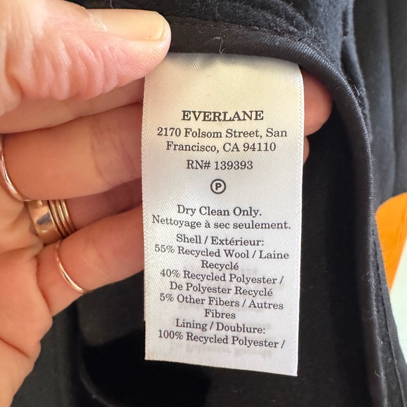 Everlane The Topcoat in Wool, Black M NWOT - Picture 8 of 8